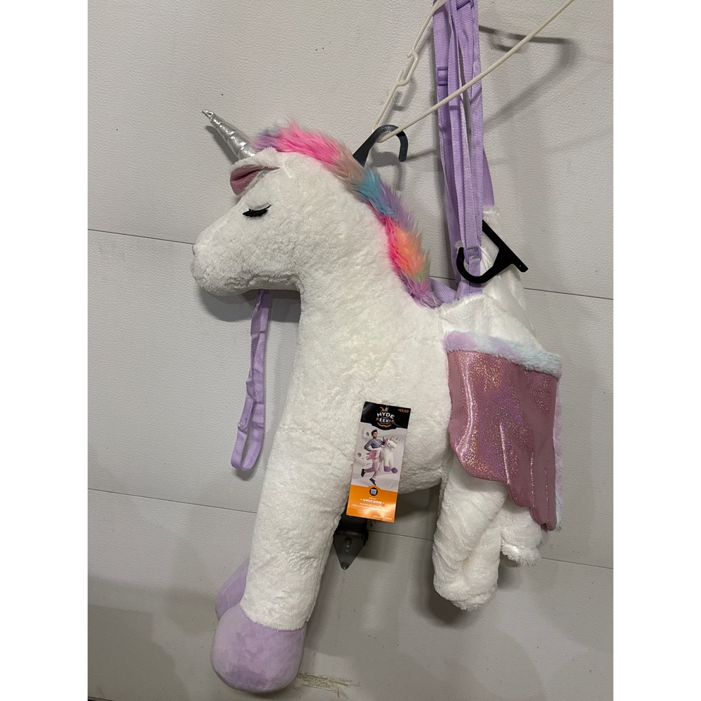 Hyde and EEK Boutique Adult Unicorn Ride-Along Plush Costume White One Size NWT